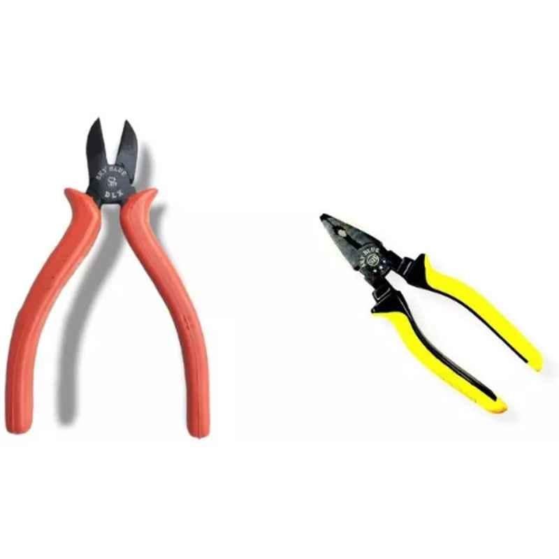 Sky Blue 2 Pcs 7.8 inch Diagonal Plier Combo, SBE_PLIER_COMBO_MOD_00817