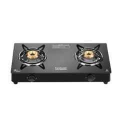 Hindware Miracle 2B Glass Top Cooktop with 2 Brass Burner & Manual Ignition
