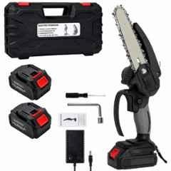 Jaiveer 6 inch 2Ah 4000rpm Cordless Chainsaw with Battery & Charger for Wood Cutting & Carpentary Use