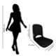 Sanushaa Eezysit Fabric & Mild Steel Black Foldable Meditation Yoga Chair, S-147