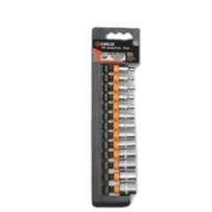 Groz 1/4 inch Drive 13 Pcs Hand Socket Set On Rail, KIT/SKT/H/1-4/13L/UG