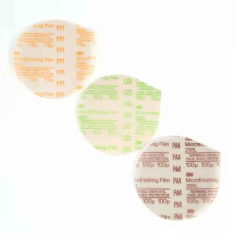 3M Microfinishing 268L 9Mic 3mil 37mmxNH PSA Scallop Film Disc