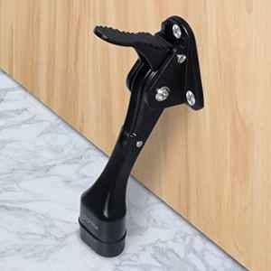 Plantex 5 inch Zinc Black Door Stopper with Rubber Grip for Home, APS-186