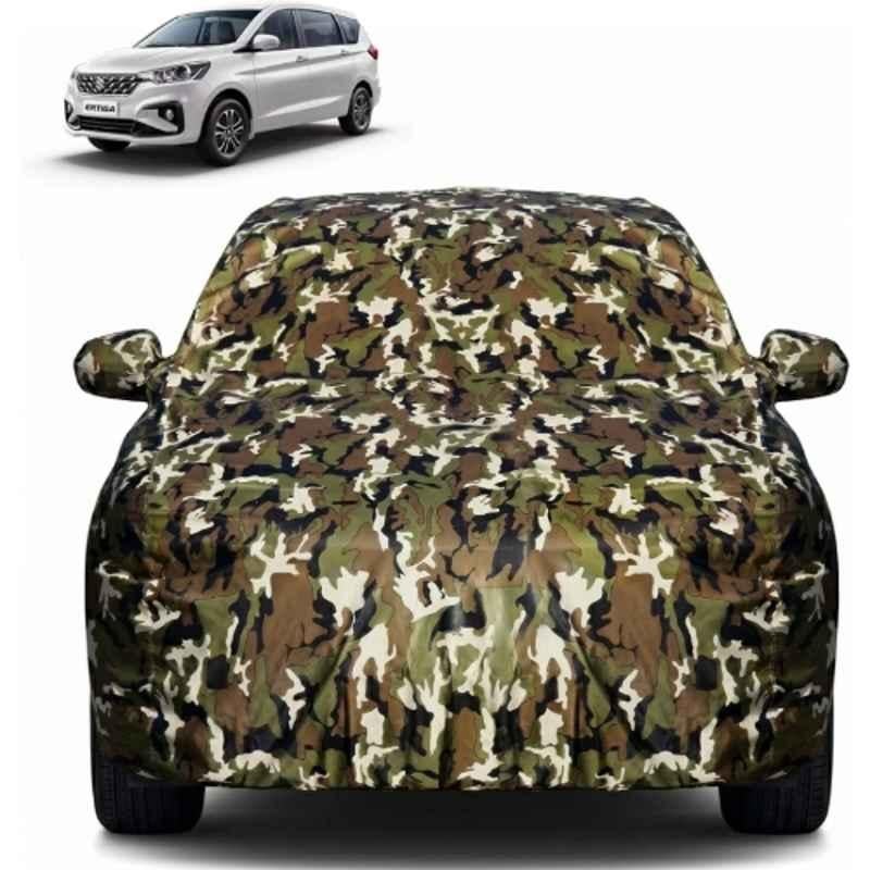 Allextreme Polyester Multicolour Camouflage Car Body Cover with Mirror Pocket for Maruti Ertiga All Model & Years 2012-2024, PV_VLSV16