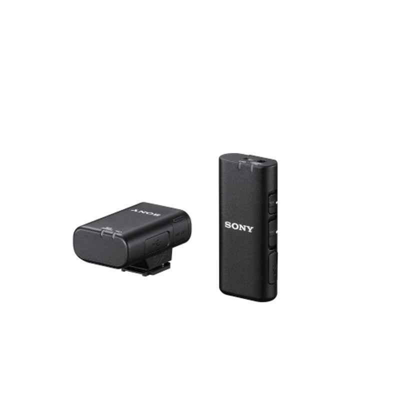 Sony ECM-W2BT 27dB 32Ohms Black Wireless Camera Microphone with Clear Audio, Compact & Flexible for Vloggers, ECM-W2BT//C CE7