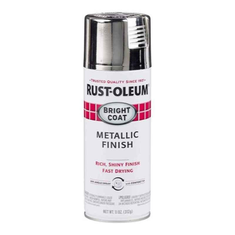 Rust-Oleum Stops Rust 11 Oz Gloss Chrome Bright Coat Metallic Finish Spray, 7718830