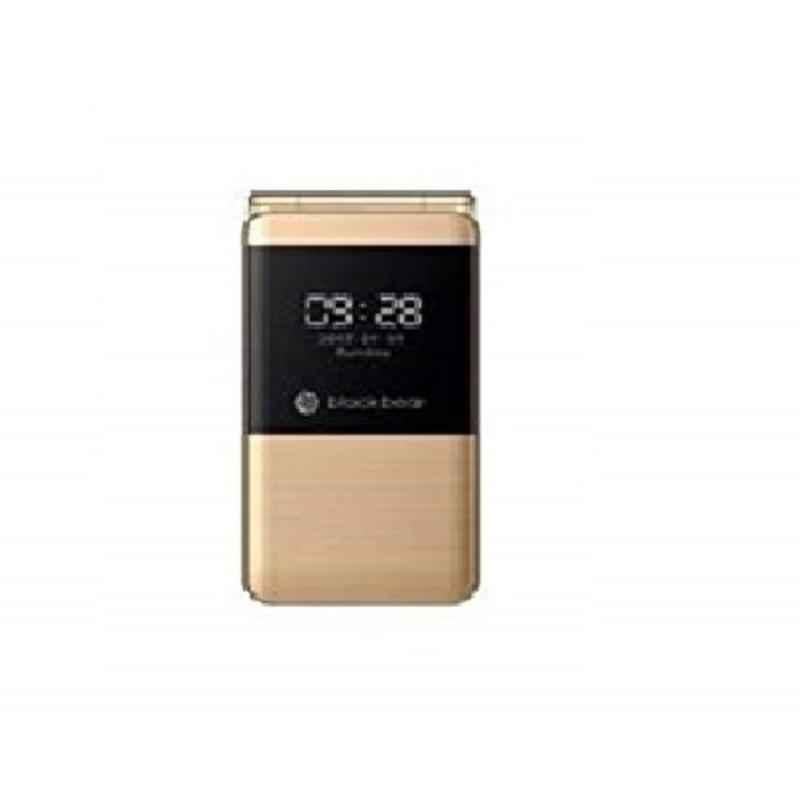 Blackbear i7 Trio Plus Gold 1.8 inch Display, 1.8MP Camera & Triple Sim Flip Mobile Phone