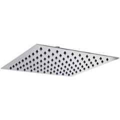 Senkiddpro 4x4 inch Steel Chrome Finish Wall Mounted Overhead Shower with Flange