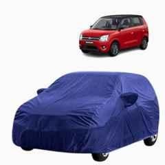 Aarex Auto Polyester Blue 100% Waterproof Car Body Cover with Mirror Pocket, Triple Stitched, Heat Resistant & UV Protection for Maruti Suzuki Wagon R (1999-2024) Model, WR-Blue