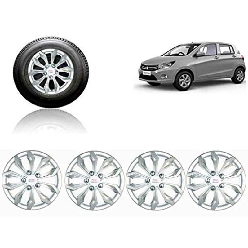 Auto Pearl 4 Pcs 13 inch ABS Silver Car Wheel Cover Set for Maruti Suzuki Celerio