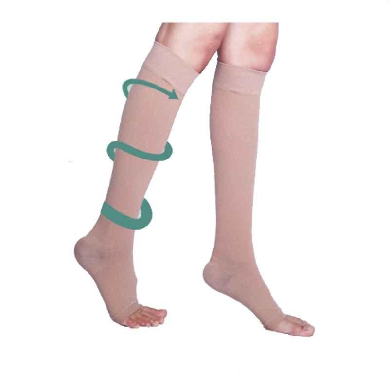 Tynor Compression Garment Leg Below Knee Open Toe (Pack of 2)
