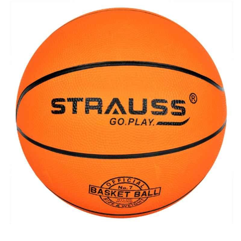 Strauss 29.5 inch Rubber Orange Official Basketball, ST-1561, Size: 7