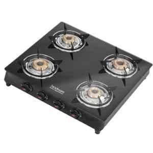 Hindware Pioneer 4B Glass Top Cooktop with 4 Brass Burner & Manual Ignition, CT 100211