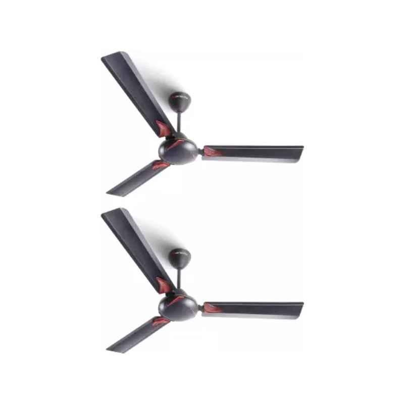 Longway Creta P2 50W Smoked Brown Ultra High Speed Ceiling Fan, Sweep: 1200 mm (Pack of 2)