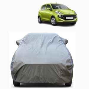 Aarex Auto Polyester Grey 100% Waterproof Car Body Cover with Mirror Pocket for Hyundai Santro (2015-2026) Model, ST-Grey