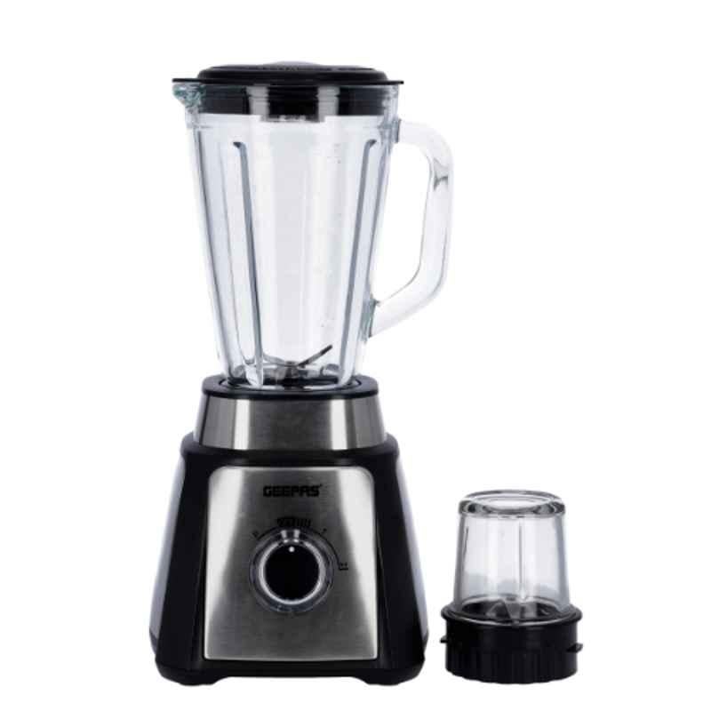 Geepas 500W 1.5L Stainless Steel 2-In-1 Blender, GSB44076UK