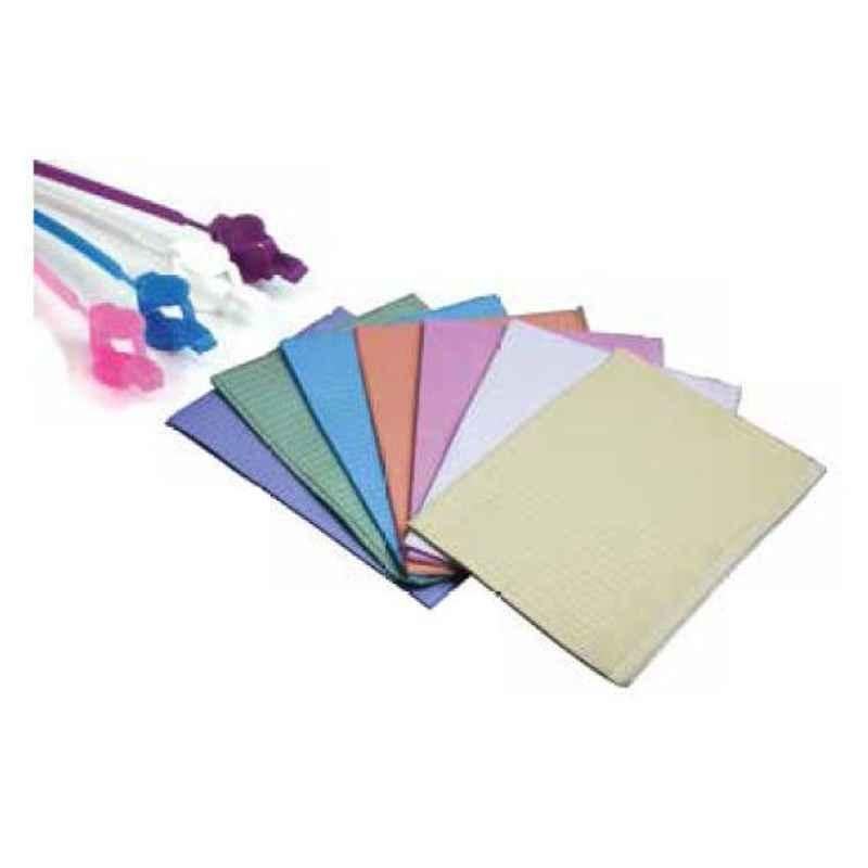 Oro PB-005 3 Ply Soft Tissue & Poly White Patient Bib