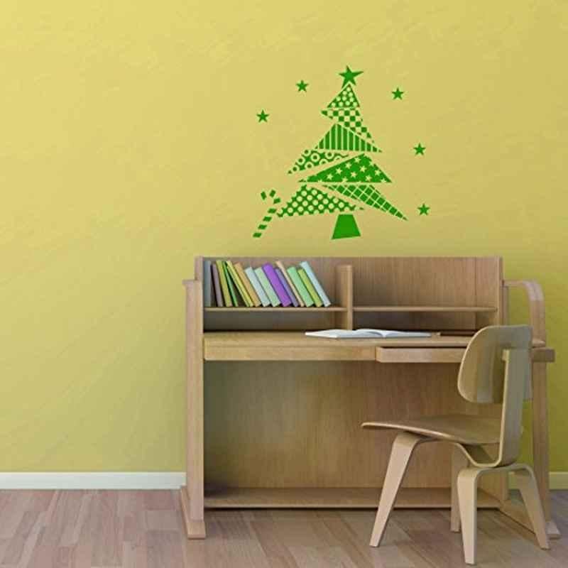 Asian Paints CX004A Wall Ons 1x2.5ft Vinyl Sleek Christmas Tree with Candy Canes UV Printed Self Adhesive Wall Sticker, HPCA15107