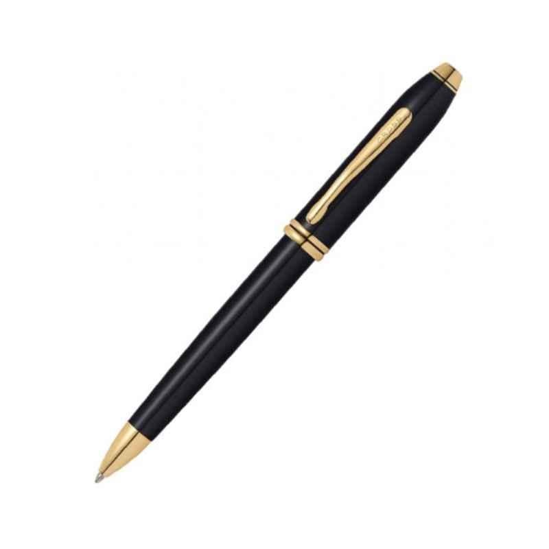 Cross Townsend Black Ink Black Lacquer Finish Ball Point Pen, 572TW