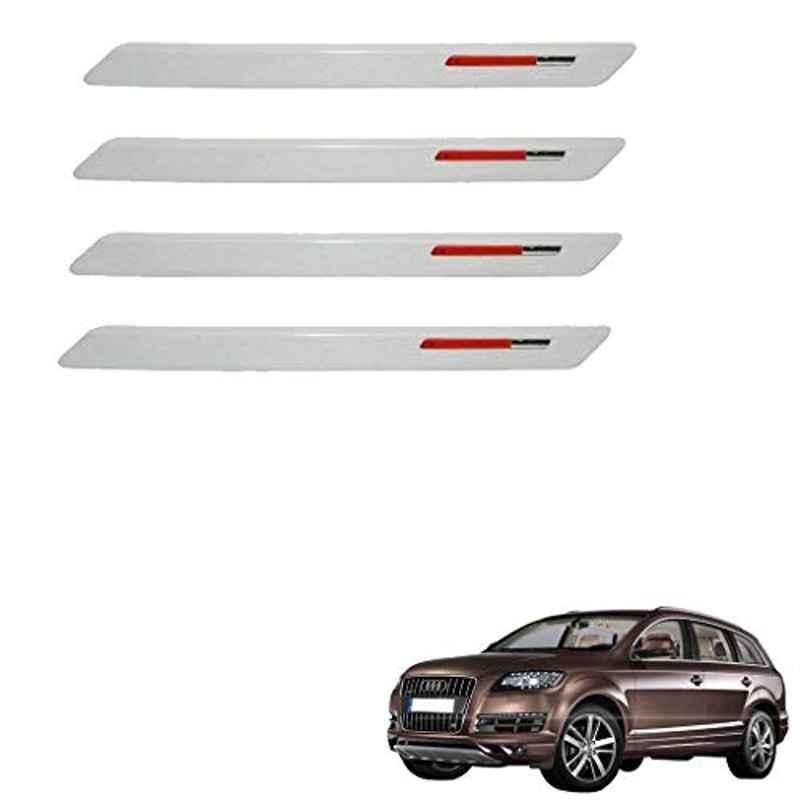 Kozdiko 4 Pcs White & Red Designer Car Bumper Protector Set for Audi Q7, KOZ-65798