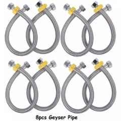 Fastgear 24 inch Stainless Steel Silver Connection Pipe, FG046 (Pack of 8)