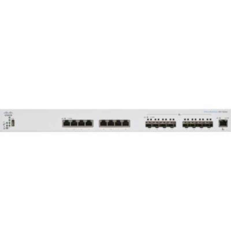 Cisco Business 220 Series 8 Ports GE 2x1G Small FormFactor Pluggable (SFP) White Smart Network Switch, CBS2208TE2G