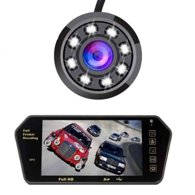 AllExtreme EX7CSC1 7 inch Full HD LED Car Rear View Screen Video Monitor with USB & Bluetooth Wireless Remote Control & Reversing Backup Camera