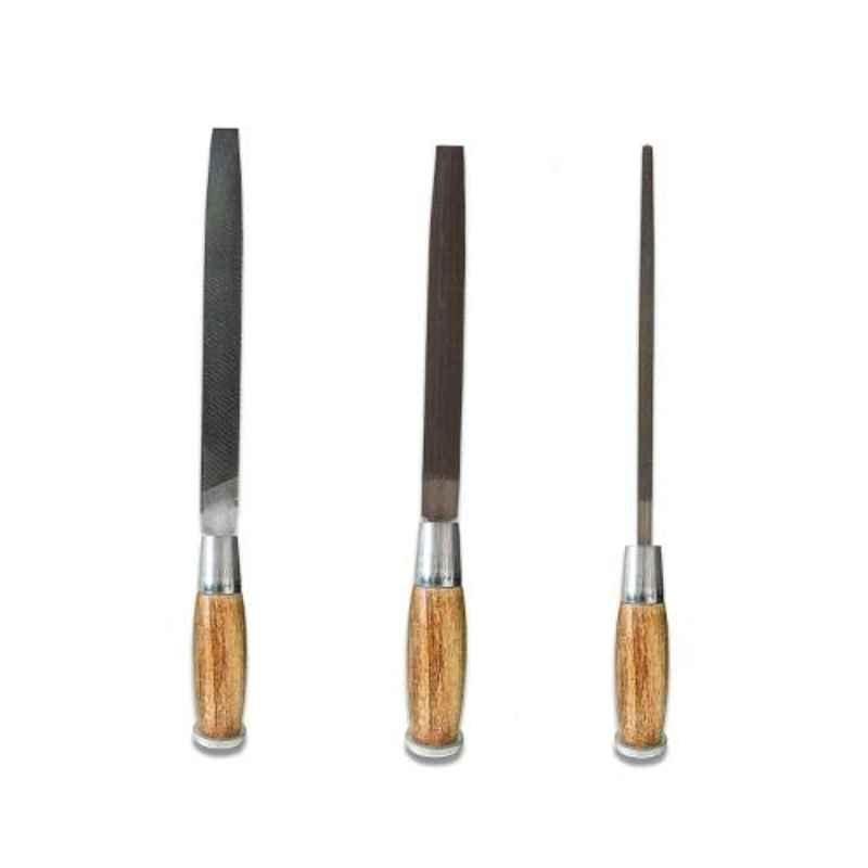 AMB 3 Pcs 6 inch Cast Iron Dark Grey File Set, AZWFHR6