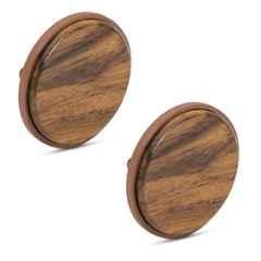Plantex Knobs for Drawer | Round Drawer Knobs | Knobs for Cabinets | Pull-Push Knobs for Kitchen | Bedroom Drawer (Pack of 2) Big, Rose Gold & Wood