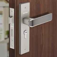 Plantex Heavy-Duty Door Lock Set Main Door Lock Handle Set/ 6-Lever Lock Mechanism with 3 Years of Warranty/Mortise Lock with 3 Keys, Brass Lockbody & Cylinder8112 Satin White & Satin Black