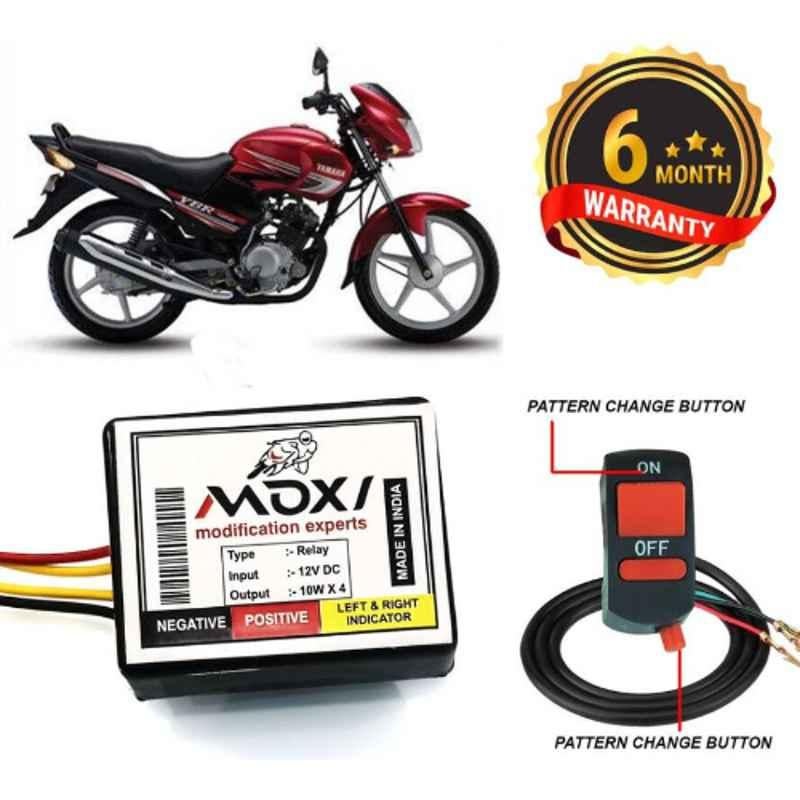 Auto Pearl 12V Black Front & Rear Flasher Indicator Light for YBR 125