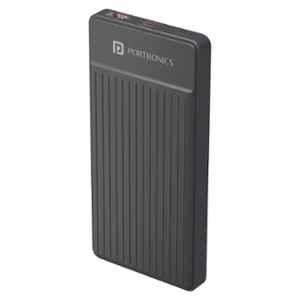 Portronics Luxcell B 22.5W 10000mAh Dark Grey Power Bank with Smart Dual Port Charging, POR 2089