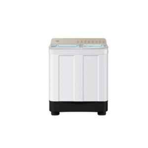 Haier 9.5kg Toughened Glass Champaign Gold Semi Automatic Top Load Washing Machine with Vortex Pulsator & Softfall Technology, HTW95-178FW