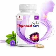 Zenius India 60 Pcs Thyroid Care Capsule with Kanchnar Guggal, Brahmi, Pashanbhed, Sonth, Pippal & Kali Mirch for Supports Thyroid Health & Supports Hormone Balance