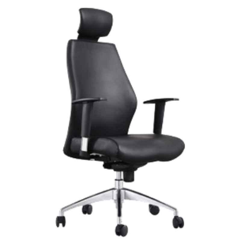 Smart Office Furniture 64x66x115cm PU Black High Back Chair, 9310H