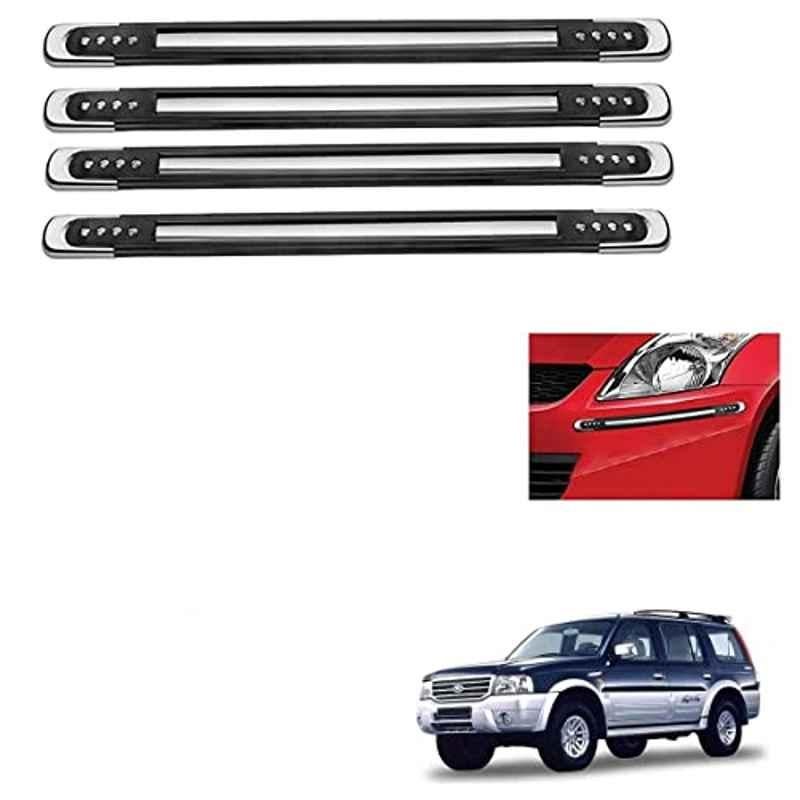 Kozdiko 4 Pcs Black Designer Car Bumper Protector Guard Set for Ford Endeavour