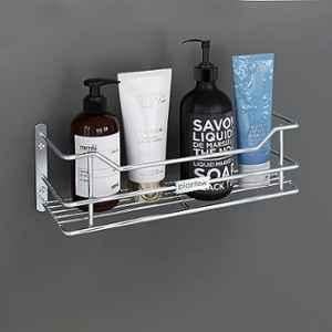 Plantex 12 inch Stainless Steel Silver Nickel Chrome Mirror Finish Bathroom Shelf