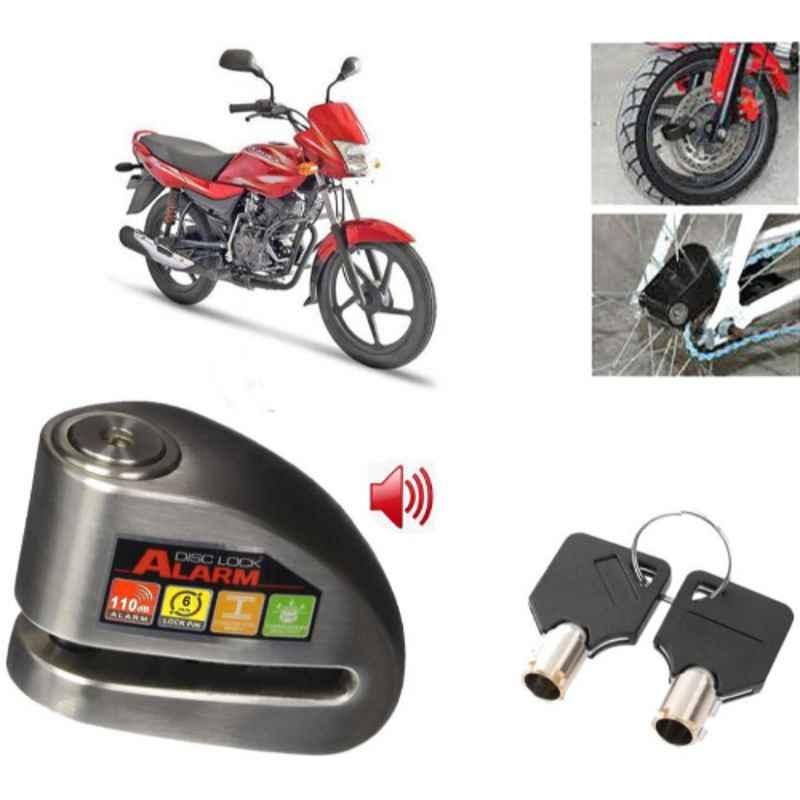 Auto Pearl Steel Black Alarm Disc Brake Lock, Lock_053