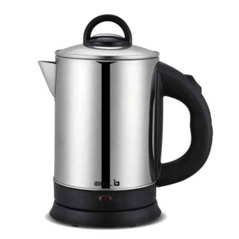 iBELL 1.7L 1500W Silver & Black Electric Kettle, IBLSEK170L