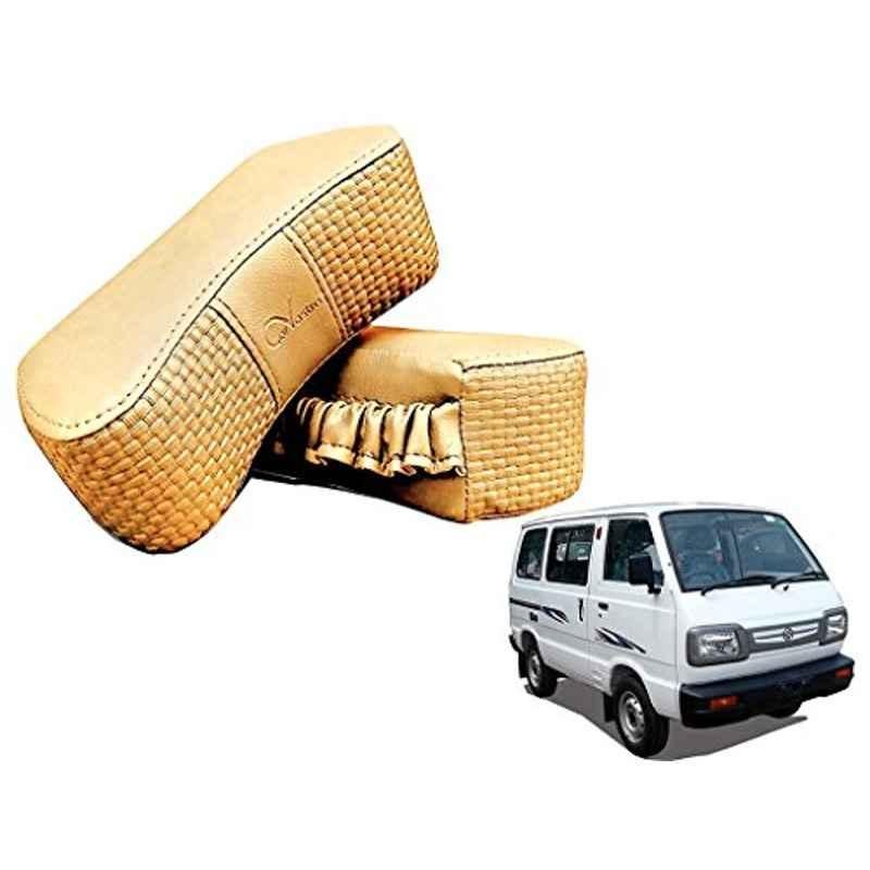 Kozdiko 2 Pcs Memory Foam Beige Luxurious Neck Rest Set for Maruti Omni, koz_24852