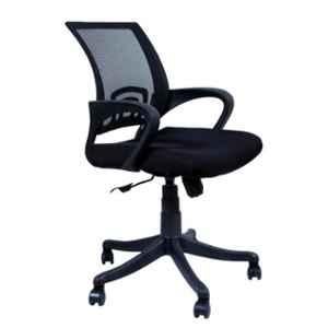 Evok Swing Netted Fabric Black Ergonomic Office Chair, FFOFOCMNMTBL11593M
