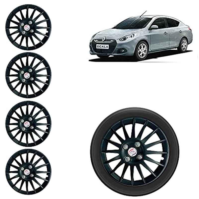 Auto Pearl 4 Pcs 14 inch ABS Black Car Wheel Cover Set for Renault Scala RXE