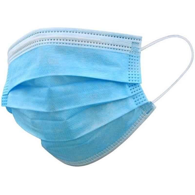 PROSENCE Non Woven fabric Surgical Mask 3 Layer With Nose Clip100  Disposable Face Mask Pack Of 100 Pcs 3Ply Surgery Mask Use&Throw Mask  Sargical