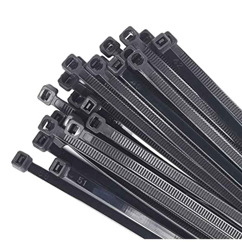 6 inch Nylon Black Self-Locking Zip Cable Ties (Pack of 500)