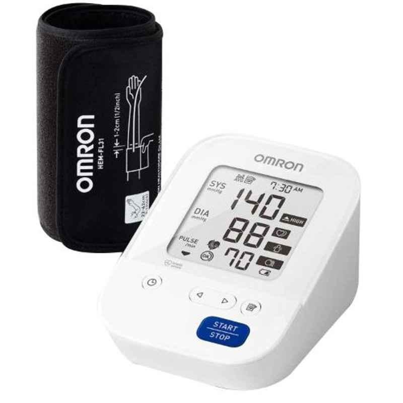 Omron HEM-FL31 Most Advance White Digital Blood Pressure Monitor with 360 deg Accuracy Intelli Wrap Cuff