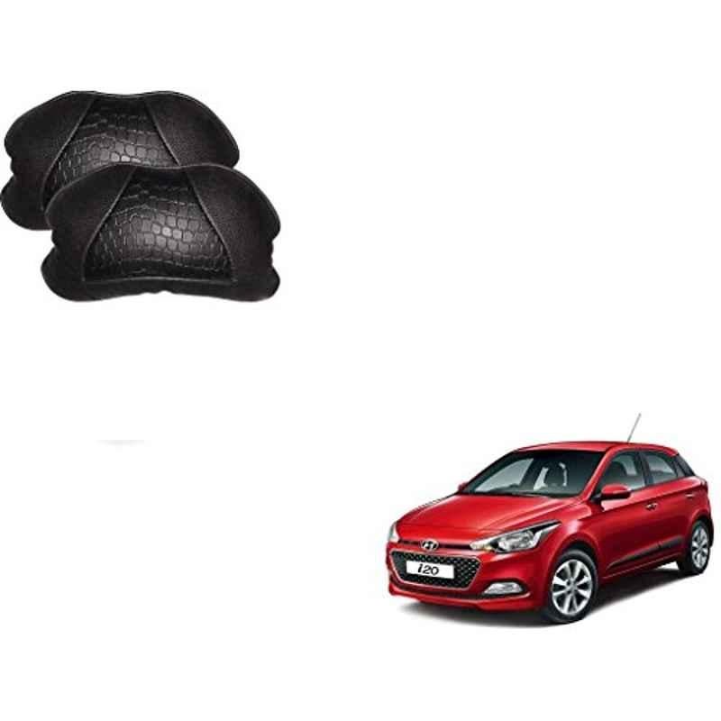 Kozdiko 2 Pcs Memory Foam Black Neck Rest Cushion Pillow Set for Hyundai i20 Elite