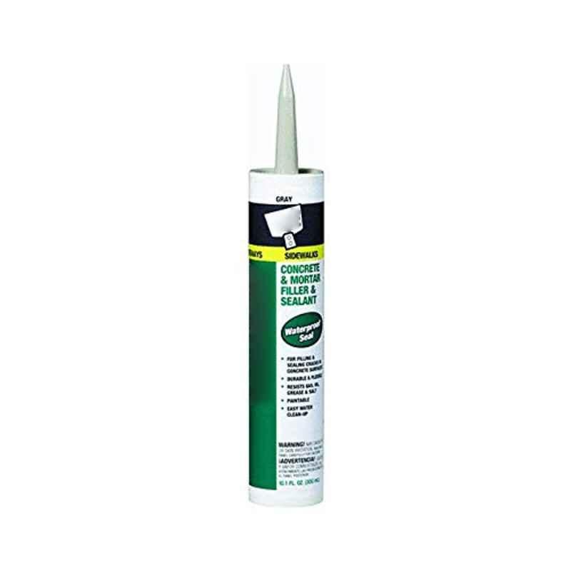 DAP 10.1 Oz Silicone Grey Waterproof Concrete Filler & Sealant, 18096 (Pack of 12)