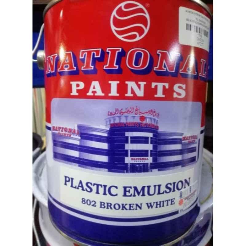 National Paints 3.6L Broken White Water Based Wall Paint, NP-802-3.6