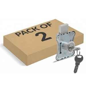 Plantex 20mm Brass Satin Drawer Lock for Multipurpose Cupboard with Key for Home/Office (Pack of 2)
