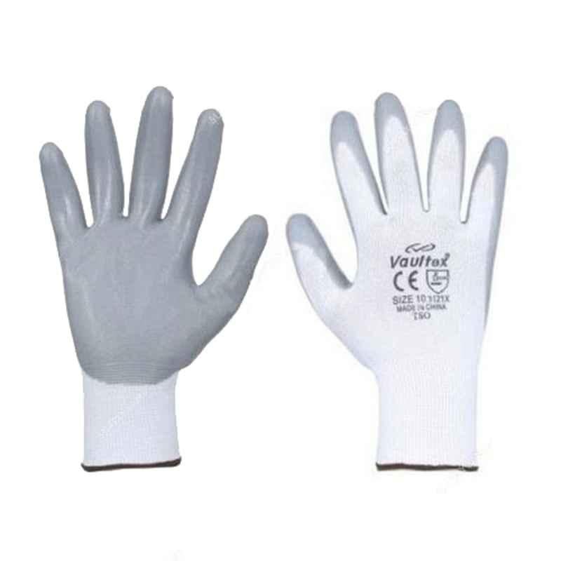 Vaultex TSO Grey Nitrile Coated Gloves, Size: 10 (Pack of 12)